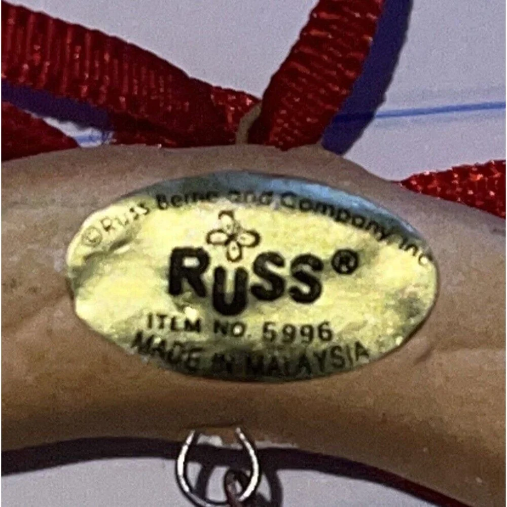 Russ Berrie Santa In A Reef 1992 Christmas Tree Ornament VGC # 5996